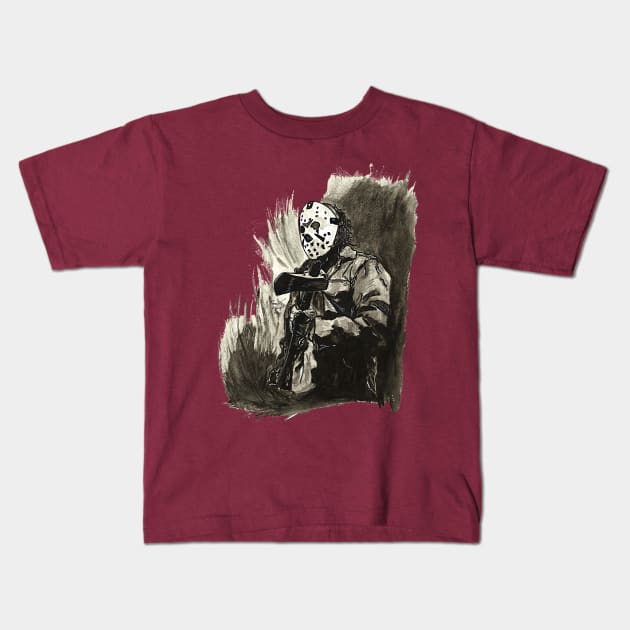 Friday the 13th - Jason Kids T-Shirt by BladeAvenger